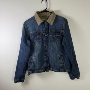 STS Ranchwear Blue Denim Jean Jacket with Tan Corduroy Collar